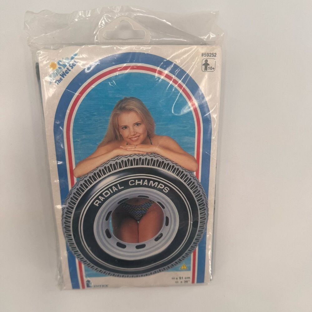 Vintage Intex The Wet Set 1998 Steel Belted Radial Tire Tube 36”  #59252